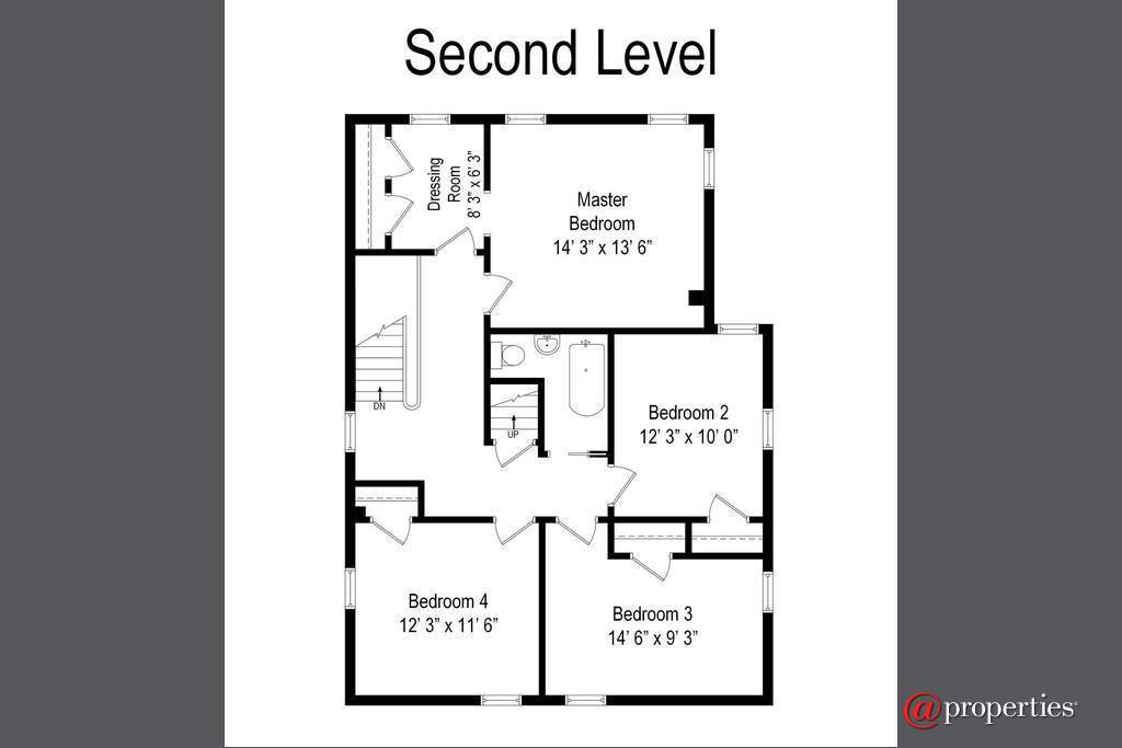 4132 N Keeler Avenue Chicago, Illinois 60641 - Second Level Floor Plan