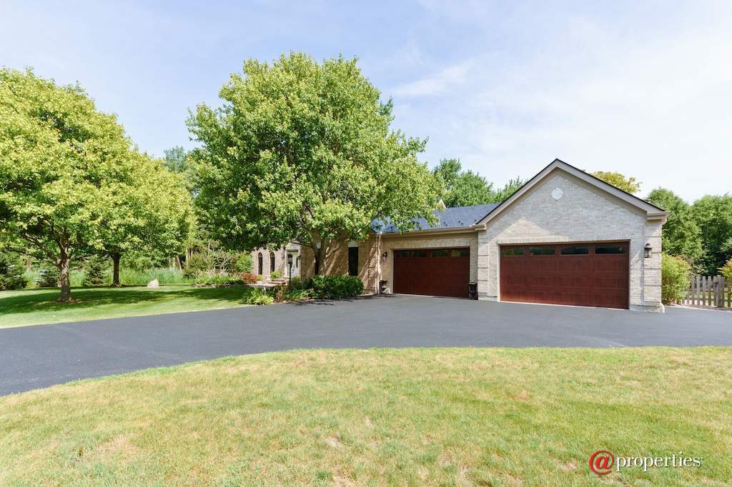 22056 N Old Farm Road Deer Park, Illinois 60010 - Front View & Four Car Garage