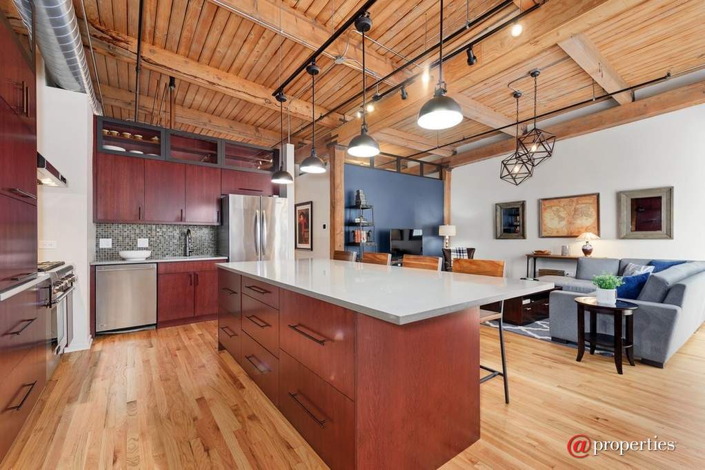 420 W Ontario Street #405 Chicago, Illinois 60654 - Living Room / Kitchen