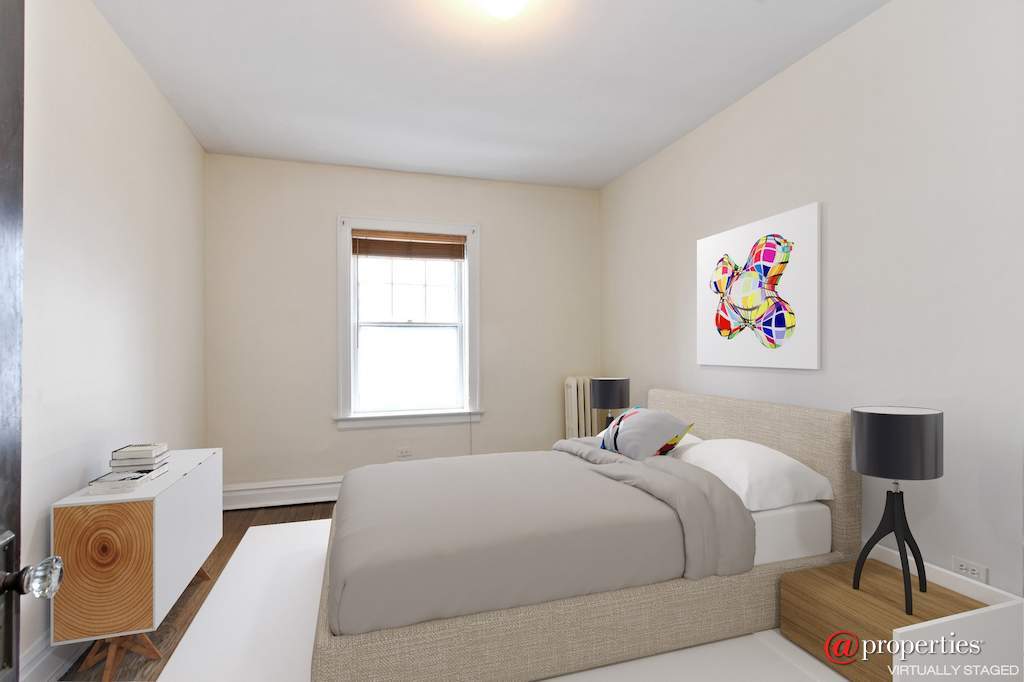 1007 Greenleaf Street #2E Evanston, Illinois 60202 - Bedroom Virtually Staged