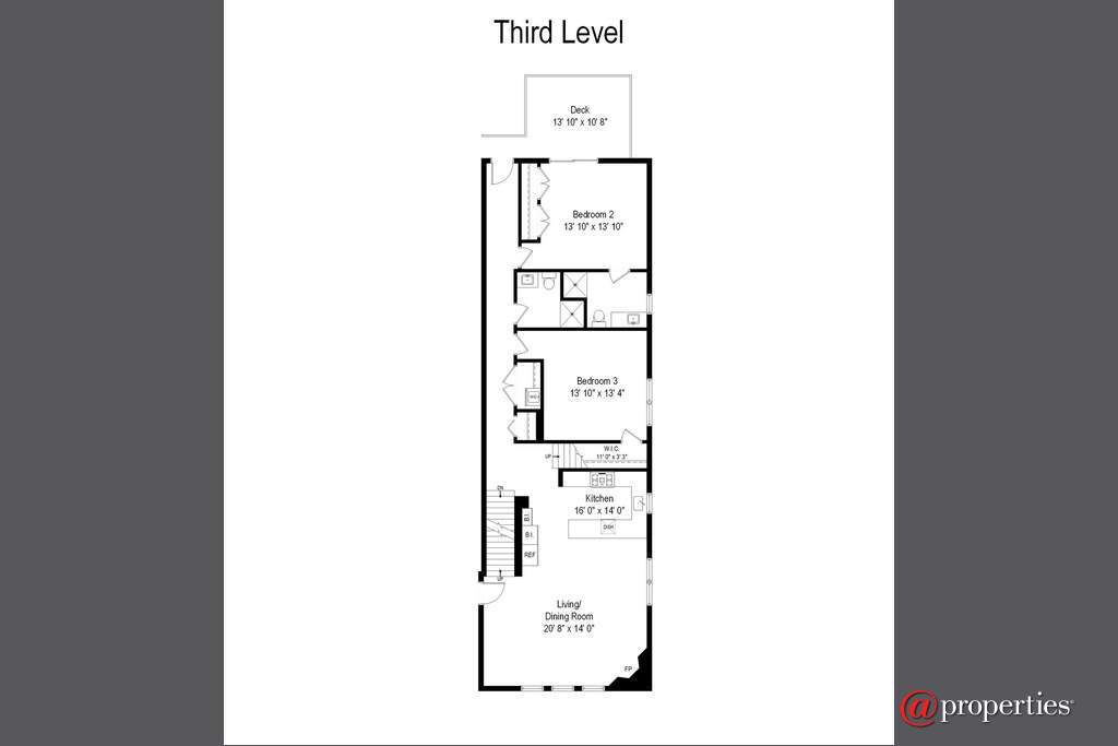 3713 N Ashland Avenue #3S Chicago, Illinois 60613 - Floor Plan