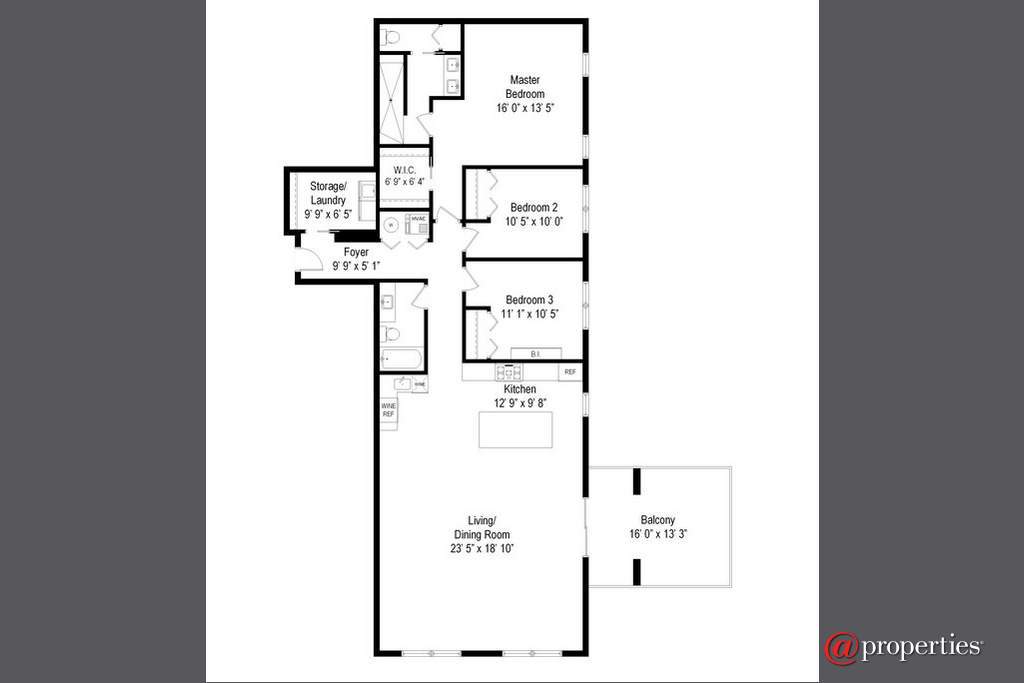 1422 N La Salle Drive #203 Chicago, Illinois 60610 - Floor Plan
