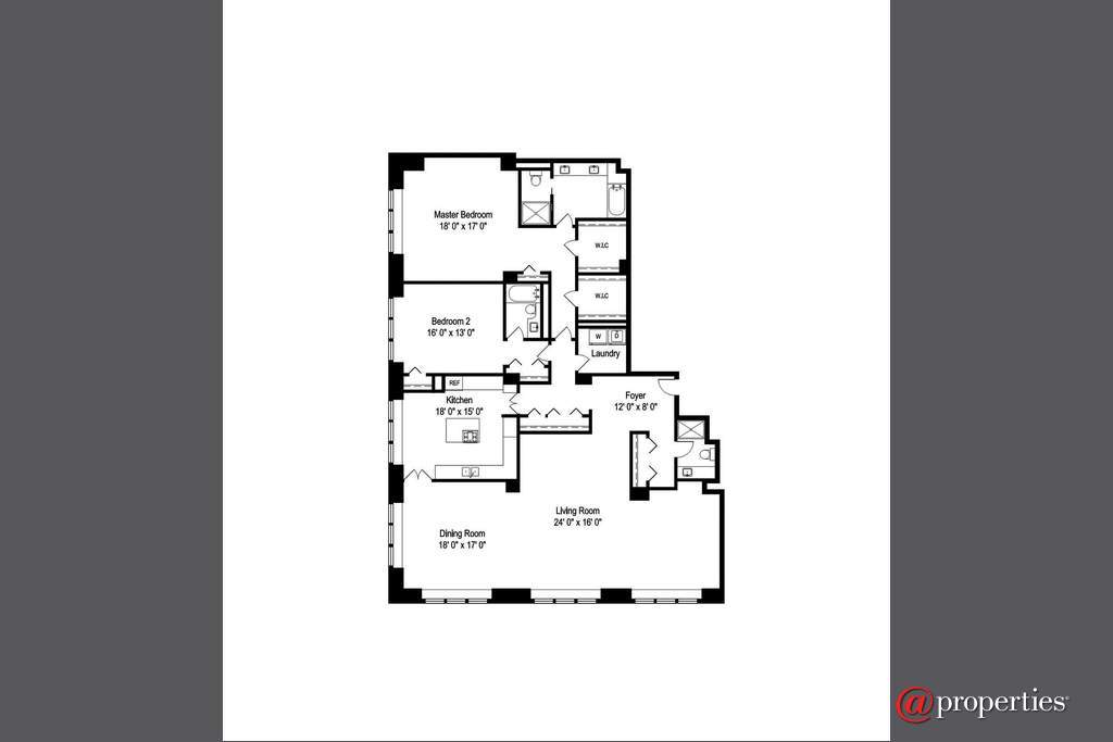 132 E Delaware Place #5801 Chicago, Illinois 60611 - Floor Plan