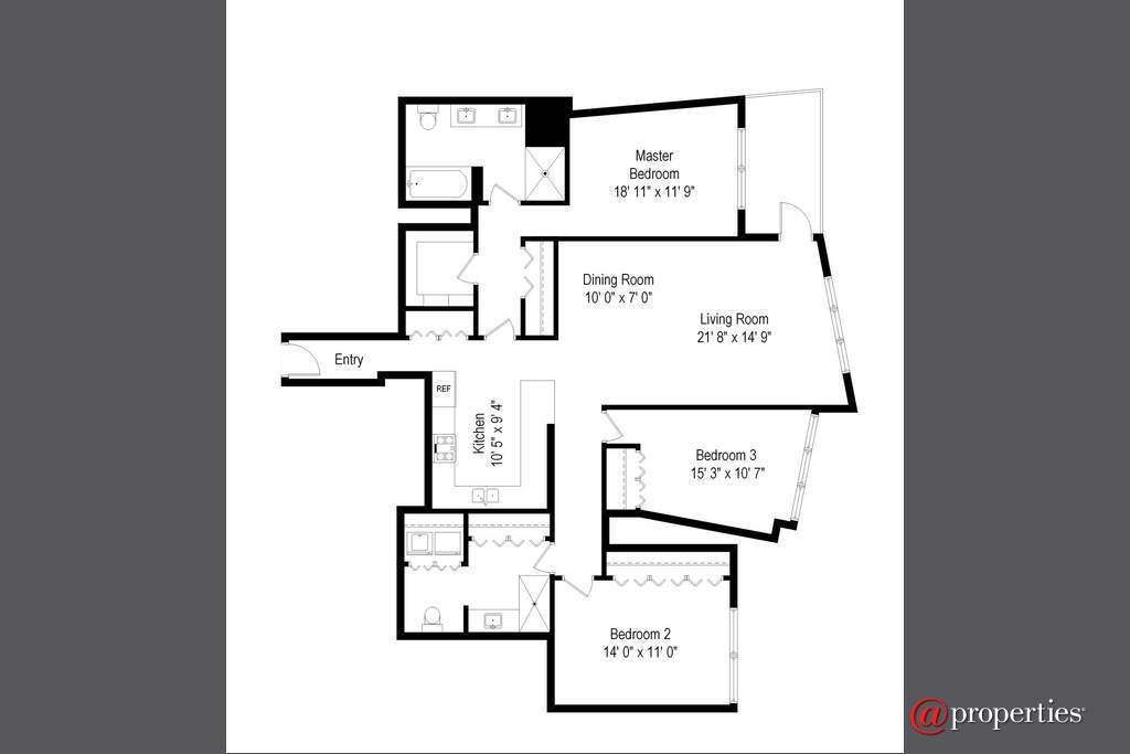 130 N Garland Court #4002 Chicago, Illinois 60602 - Floor Plan