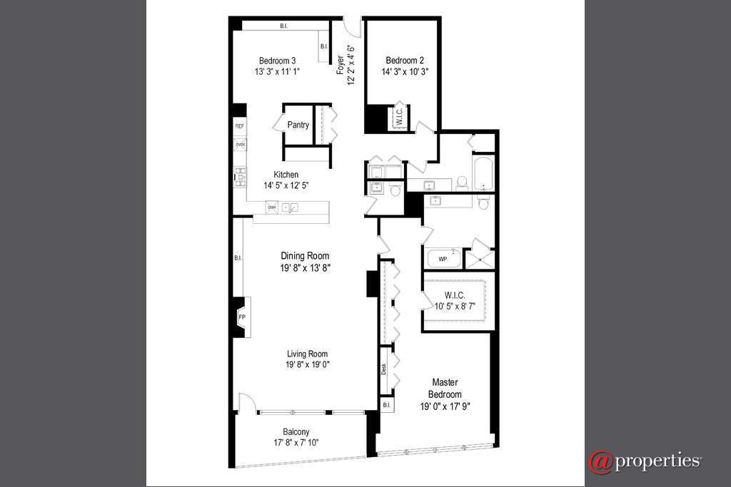 333 N Canal Street #1804 Chicago, Illinois 60606 - Floor Plan